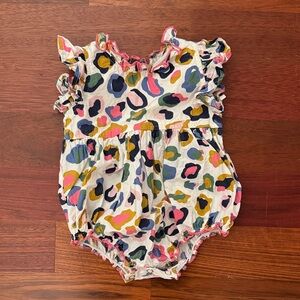 Pink chicken Colorful Leopard Print Baby Romper - Multicolor